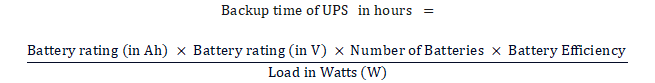 Calculating Backup Time